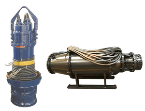 Bomba de fluxo axial submersível de operação submersível com controle de nível automático para canal