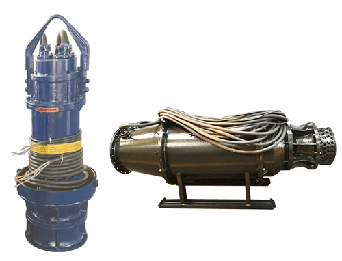 Bomba de fluxo axial submersível de velocidade ajustável de construção durável para controle de inundação